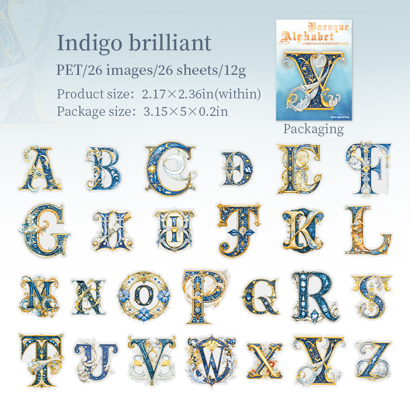 #02149 Barque Alphabet Art Series Sticker