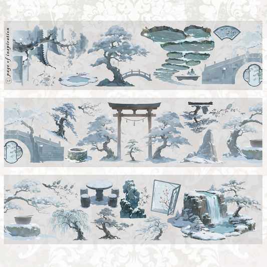 #M47 Customized PET Tape Traditional Snow Scenery