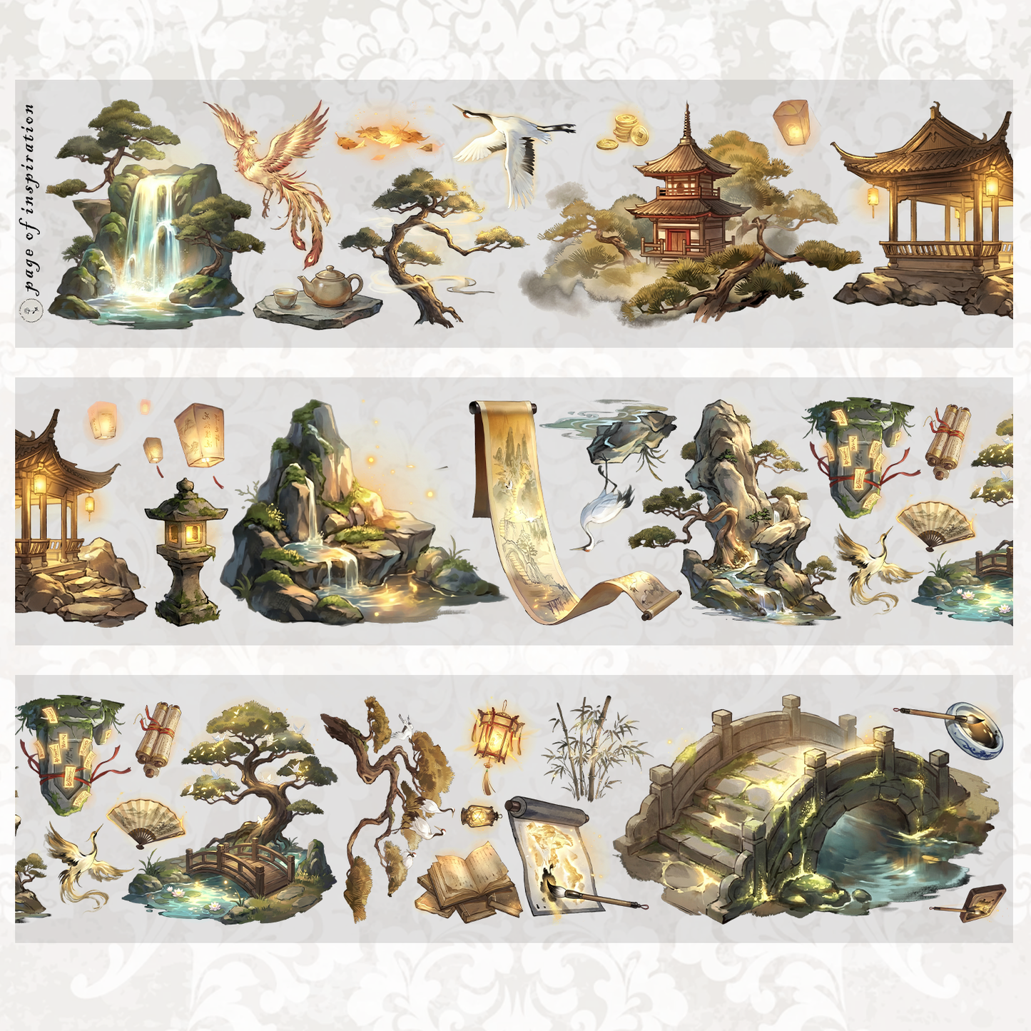 #M48 Customized PET Tape Traditional Scenery