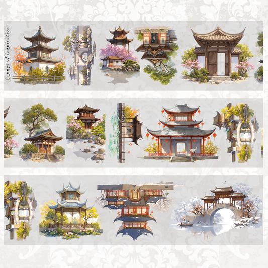 #M49 Customized PET Tape Traditional Palace