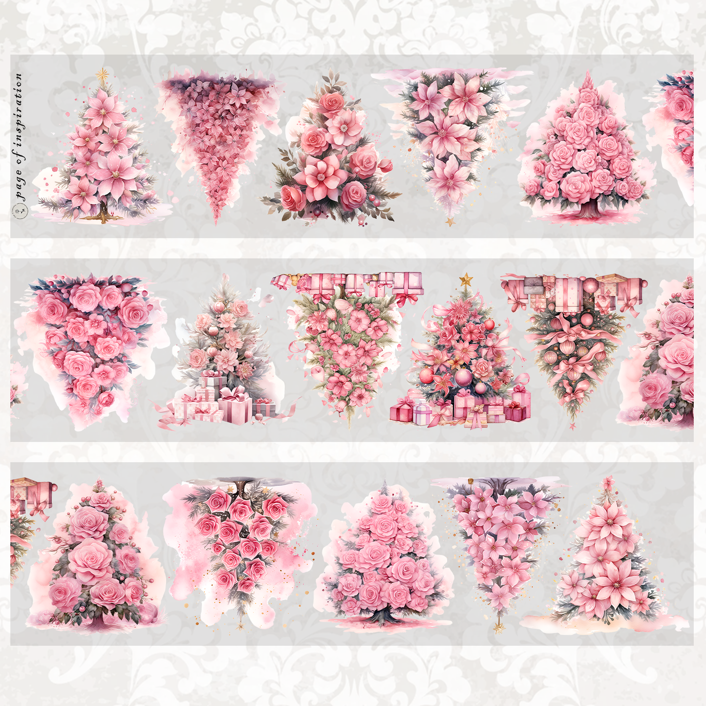 #M54 Customized PET Tape Rose Tree