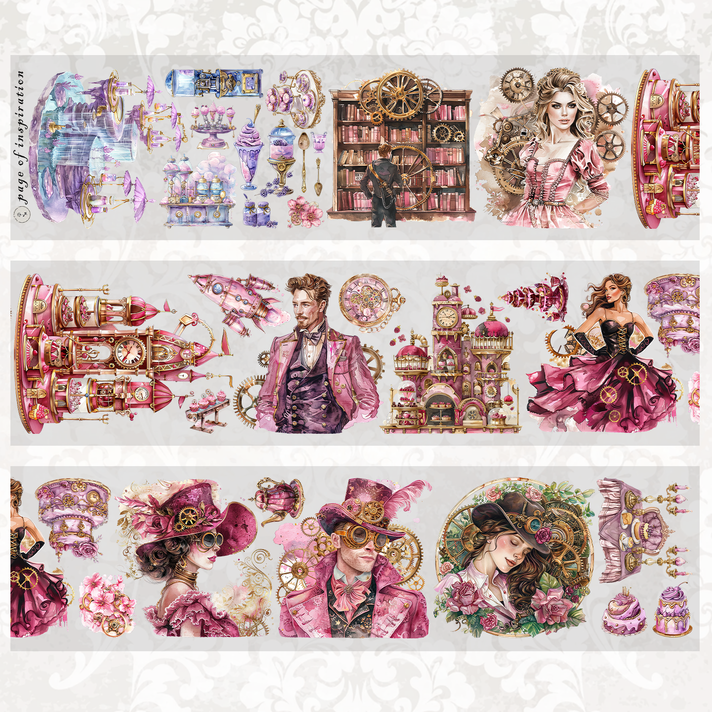 #M62 Customized PET Tape Candy Steampunk