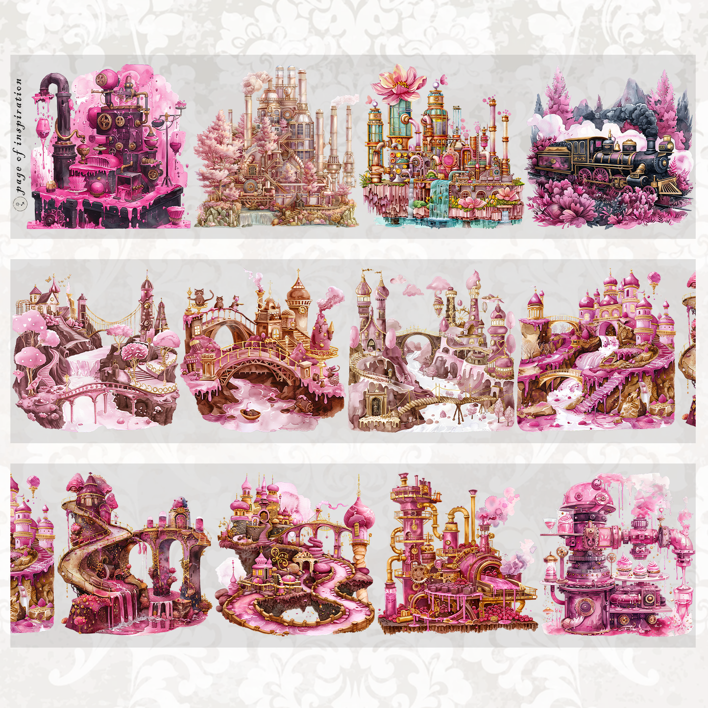 #M62 Customized PET Tape Candy Steampunk