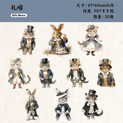 #20056 Bunny and Cat Series Sticker