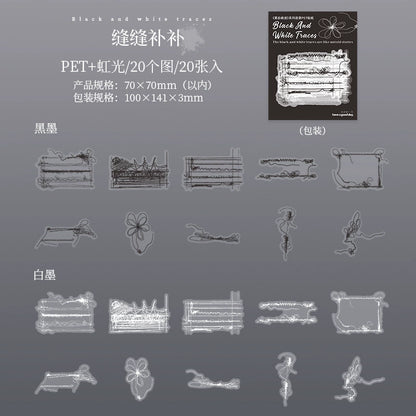 #20157 Black and White Imprint Series Sticker