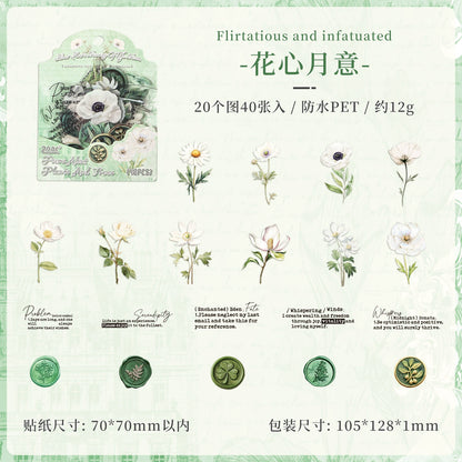 B3#20571 Clear Joyful Flower Series Sticker
