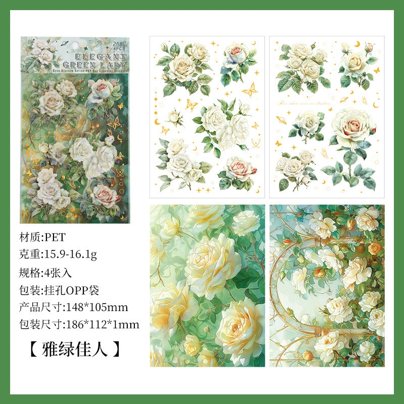 A1#20396 Shiny Rose Series Sticker