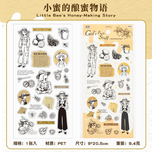 #20555 Girl's Fruit Story Series Sticker