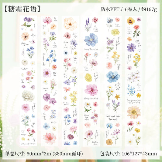 #03183 Flower  Series Precut Tape Set 6 Rolls