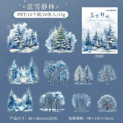 #20242 Winter Snow Tree Series Sticker