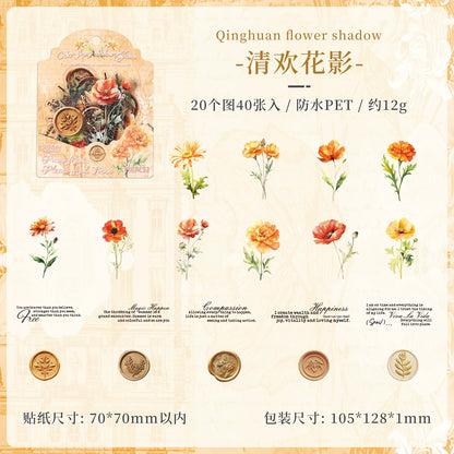 B3#20571 Clear Joyful Flower Series Sticker