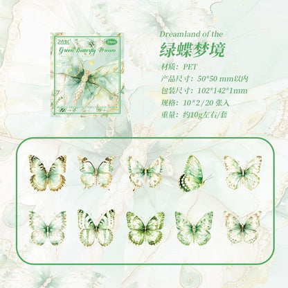 B2#20564 Butterflies Flying Series Sticker