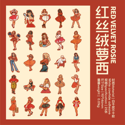 #20377 Vintage Beauty Series Sticker