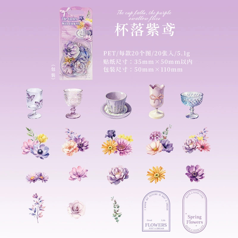 #20579 The Corner with Flower Series Sticker