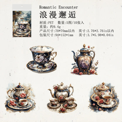 #20457 Flower Tea Series Sticker