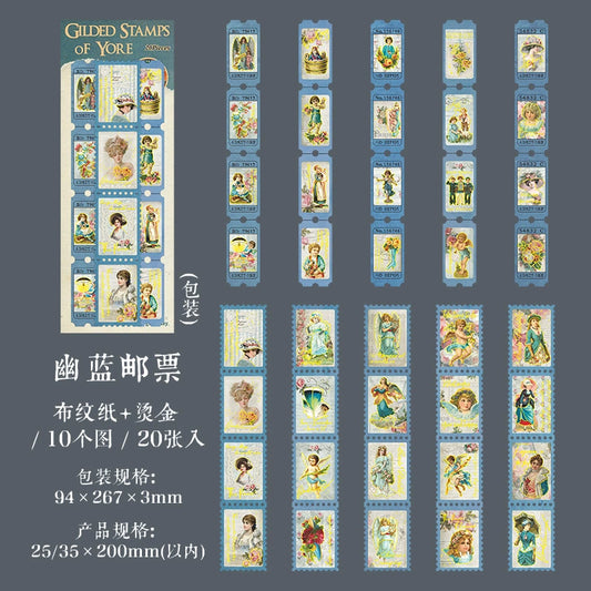 #20418 Gilded Stamps Series Sticker