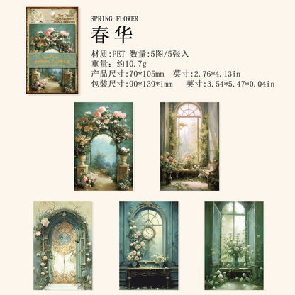 #20517 Four Season Flower Gate Series Sticker