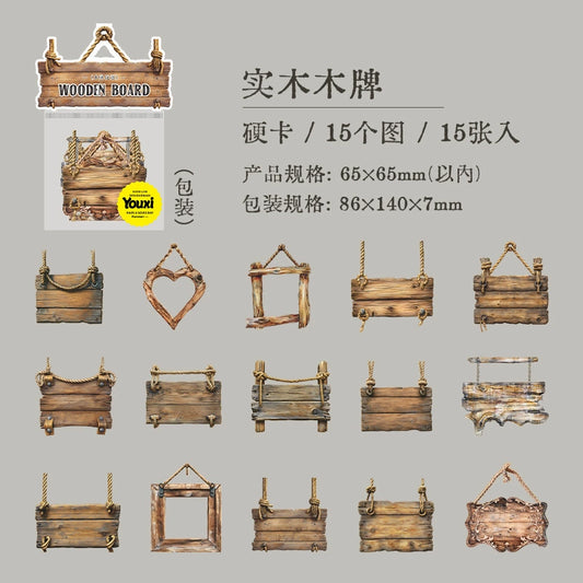 #02968 Wooden Tag Series Sticker