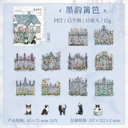 #20029 Fence and Cat Series Sticker
