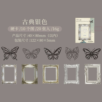 #20121 Vintage Butterfly Frame Series Sticker