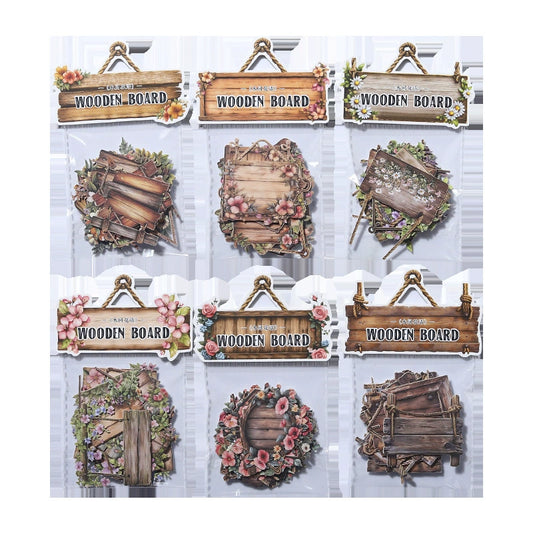 #02968 Wooden Tag Series Sticker