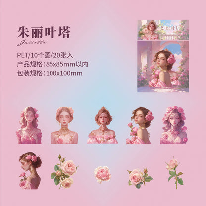 F4#20142 Fairy and Flower Series Sticker