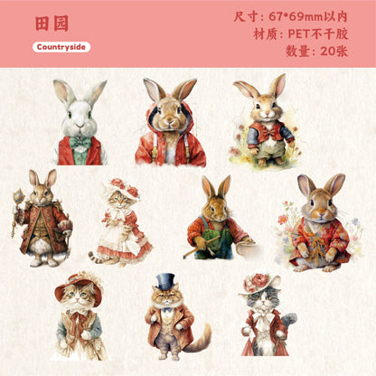 #20056 Bunny and Cat Series Sticker