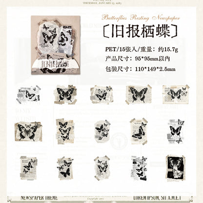 #20254 Retro Newspaper Series Sticker