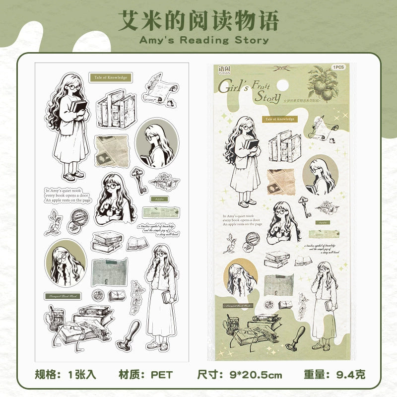 #20555 Girl's Fruit Story Series Sticker