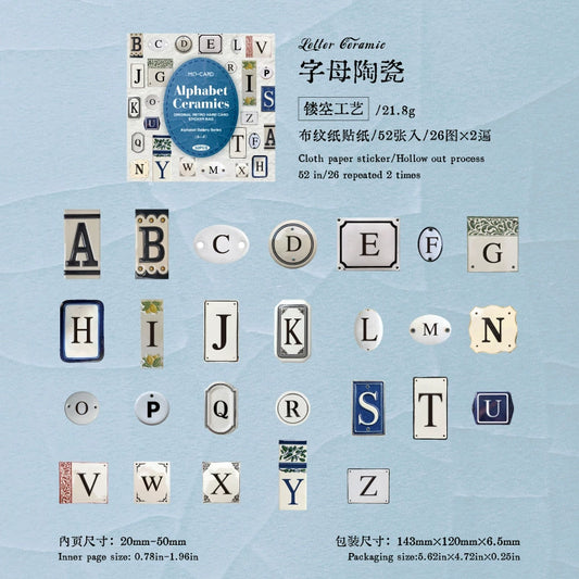 #02907 Letter Series Sticker