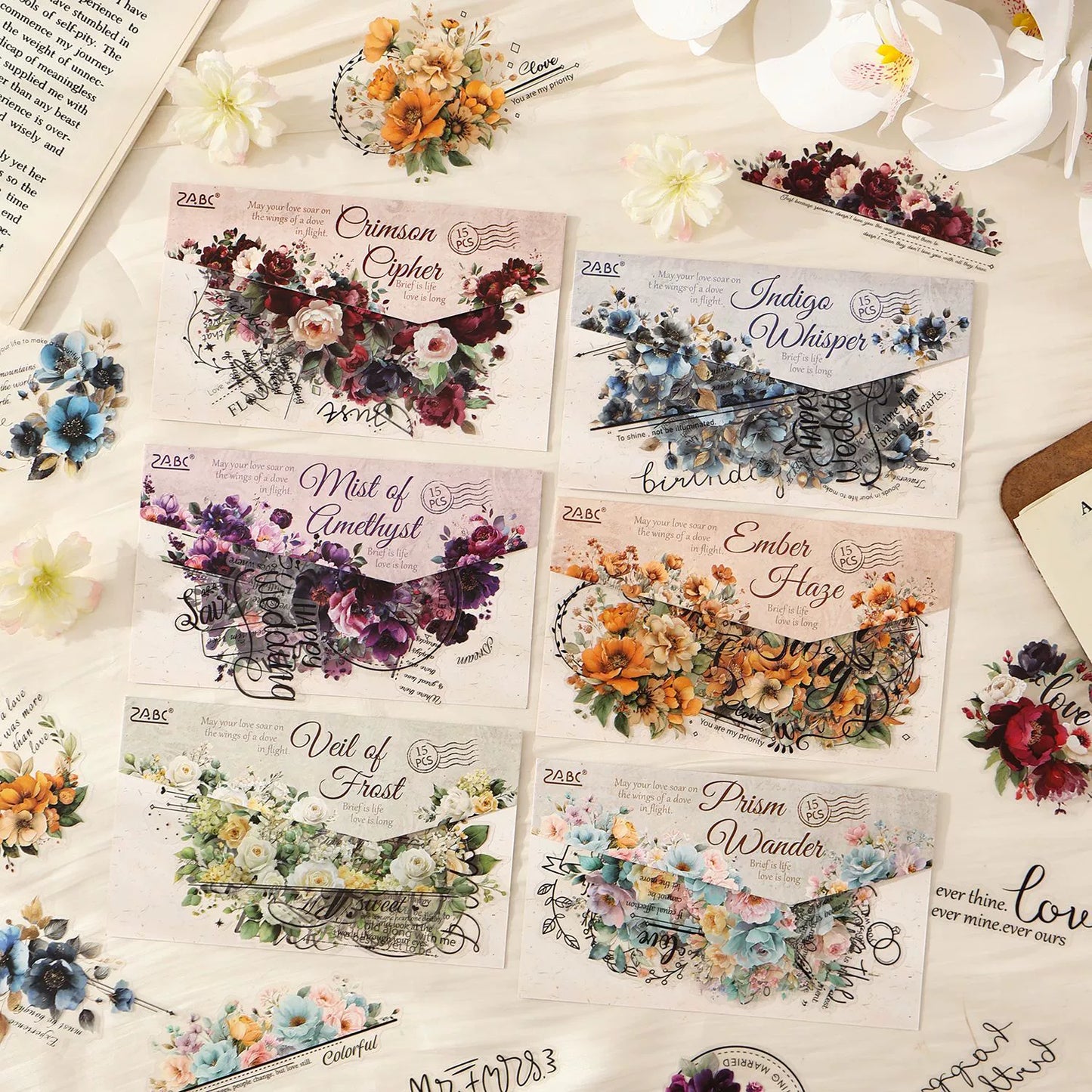 #20284 Flower and Words Series Sticker