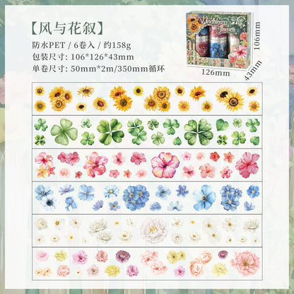 #03175 Flower Series Tape Set 4 Rolls