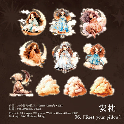 K1#20209 Good Night Girl Series Sticker