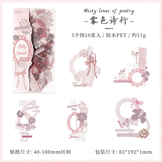 #02997 Flower Tag Series Sticker