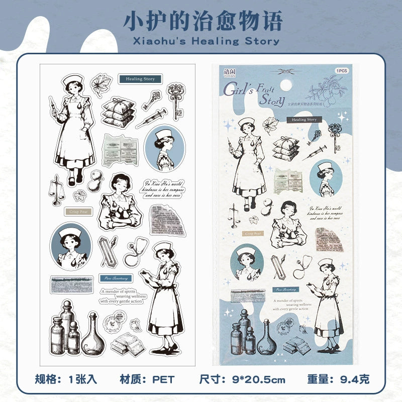 #20555 Girl's Fruit Story Series Sticker
