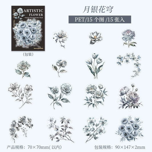 #20306 Vintage Golden Flower Series Sticker