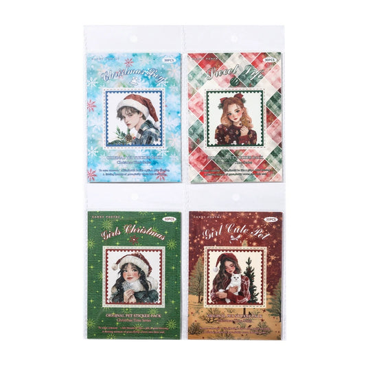 #02901 Christmas Couple y Series Sticker