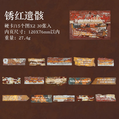 #20526 Rust Word Tag Series Sticker