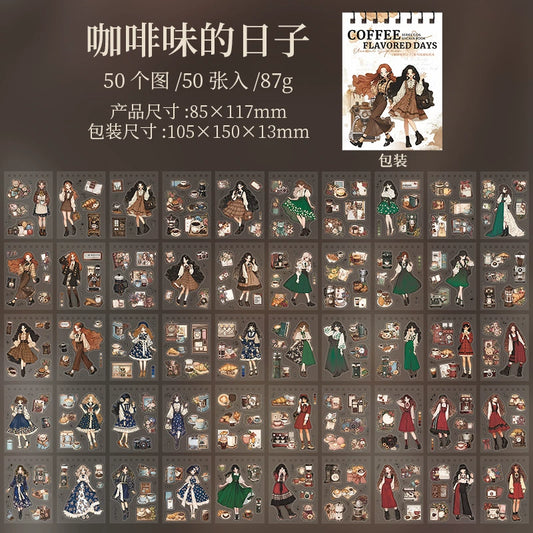 #02947 Coffee flavored Day Series Sticker Book