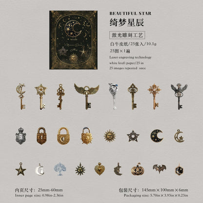 #02032 Vintage Key and Lock Series Sticker
