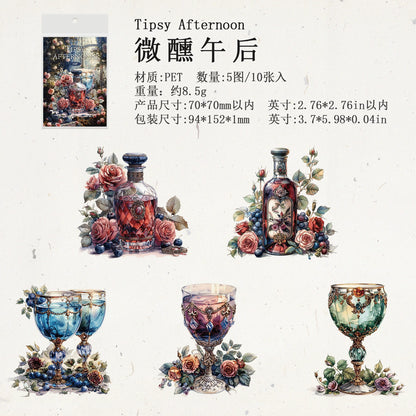 #20457 Flower Tea Series Sticker