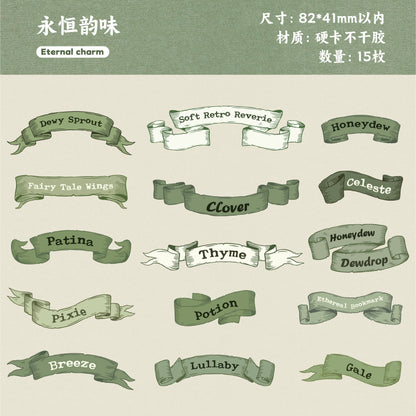 A1#20387 Reverie Word Tag Series Sticker
