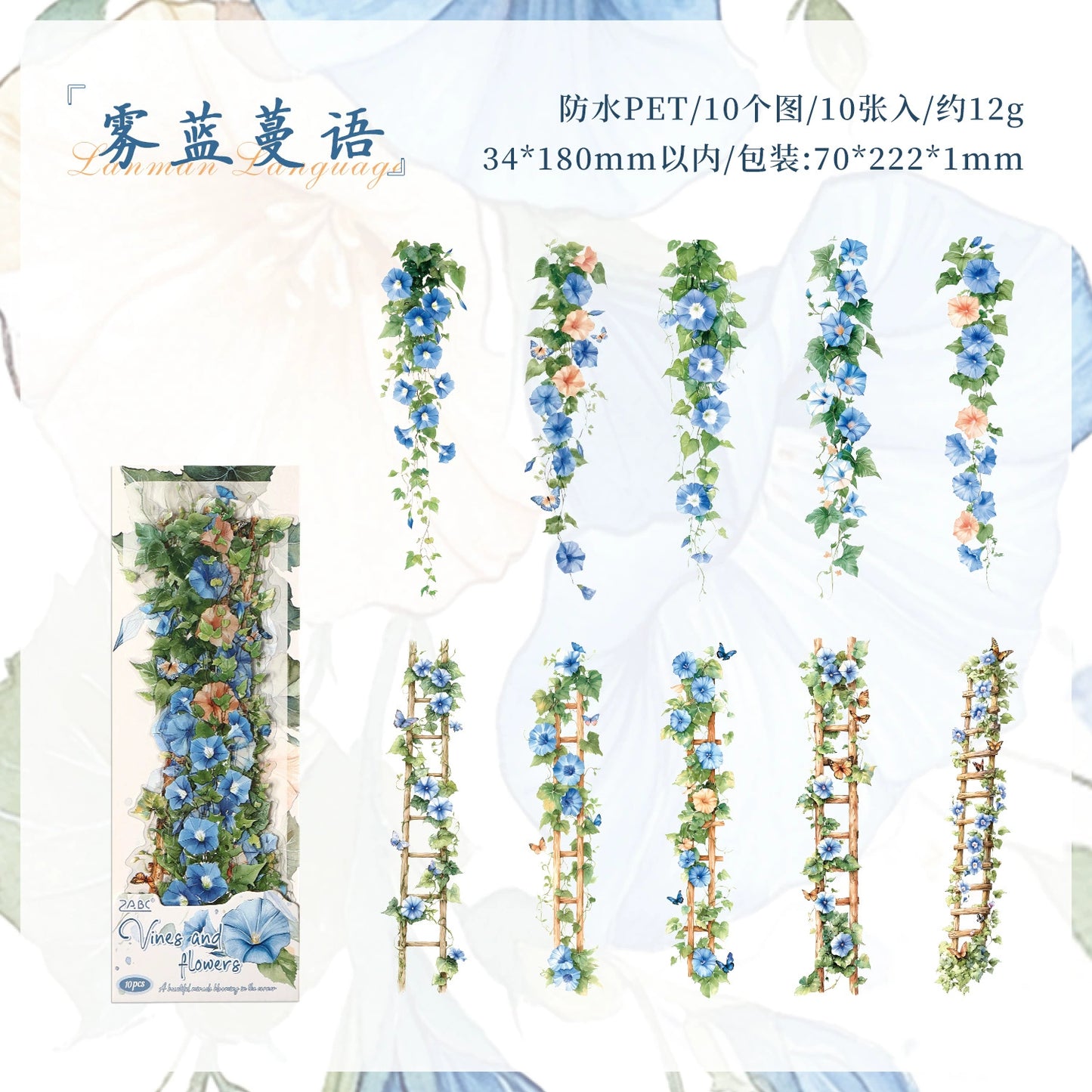 #20250 Flower Strip Series Sticke