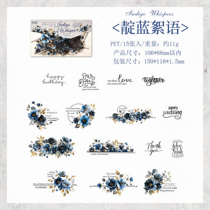 #20284 Flower and Words Series Sticker