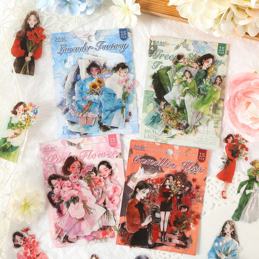 #02978 Flower Girl Series Sticker