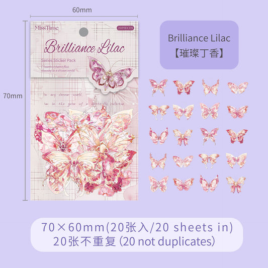 #02890 Shiny Butterfly Series Sticker