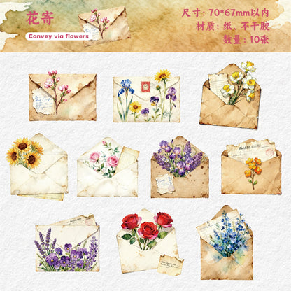 #20158 Vintage Letter Series Sticker