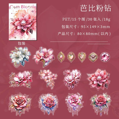 #20262 Jewelry Flower Series Sticker