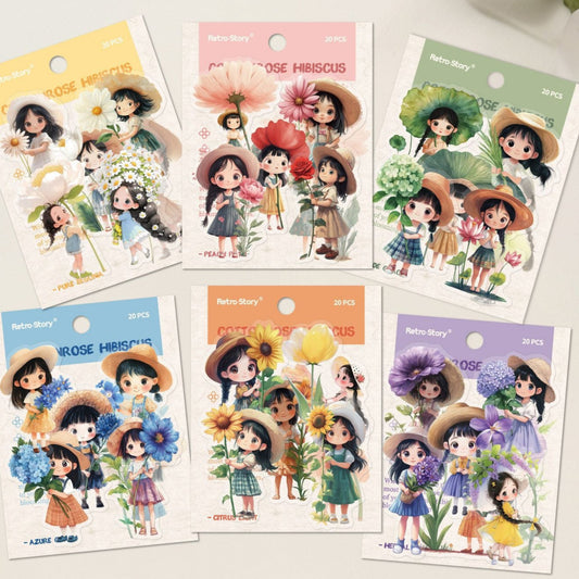 #02195 Flower Girl Series Sticker