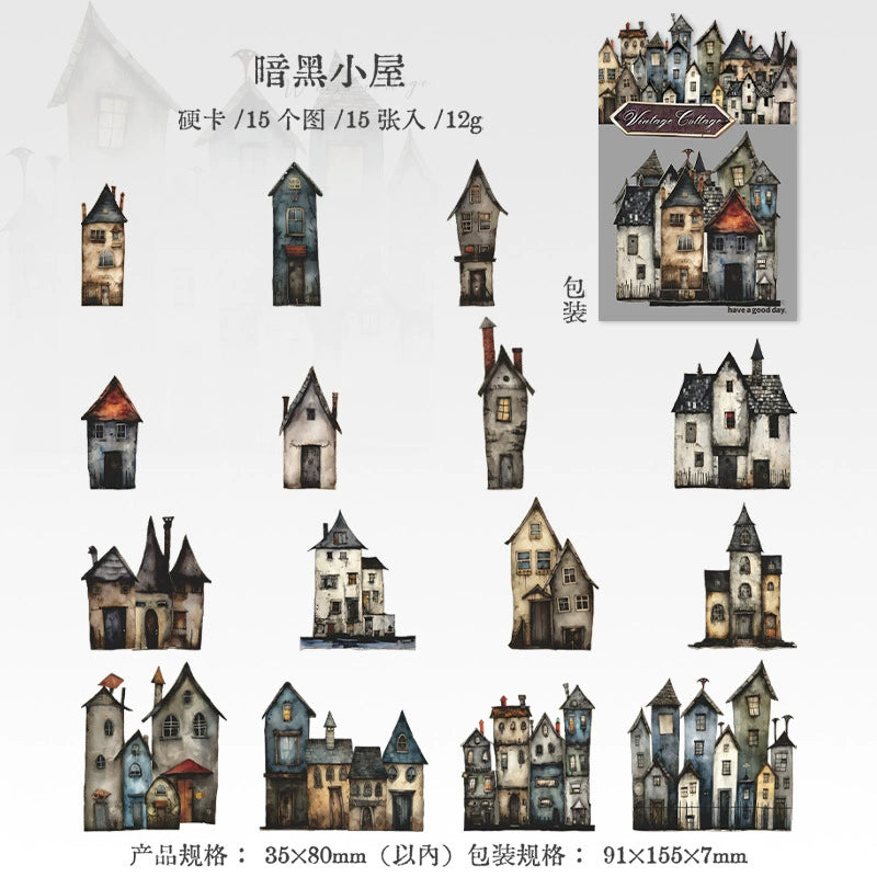 #20595 Vintage Cottage/Strange House Series Sticker